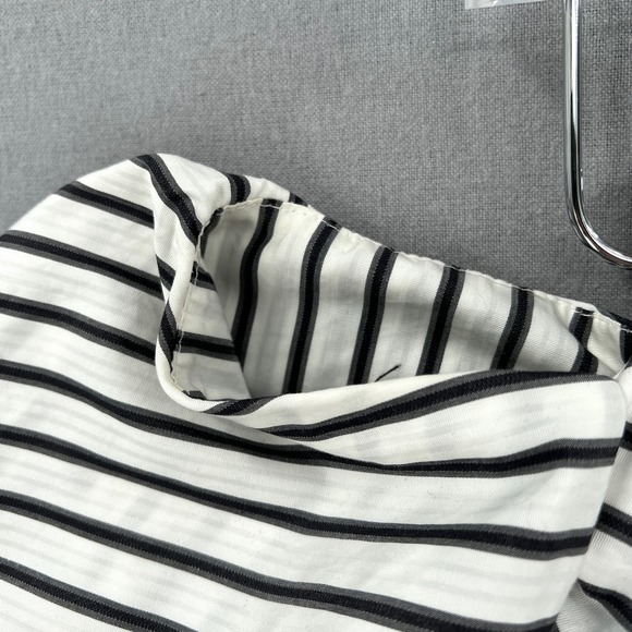 CAROLINE CONSTAS Carmen Tiered Off the Shoulder Top Womens XS White Black Stripe - Picture 12 of 16